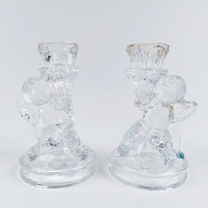 Lasinen Enkeli kynttilänjalka 2 kpl