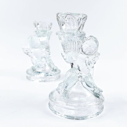 Lasinen Enkeli kynttilänjalka 2 kpl