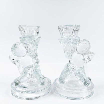 Lasinen Enkeli kynttilänjalka 2 kpl