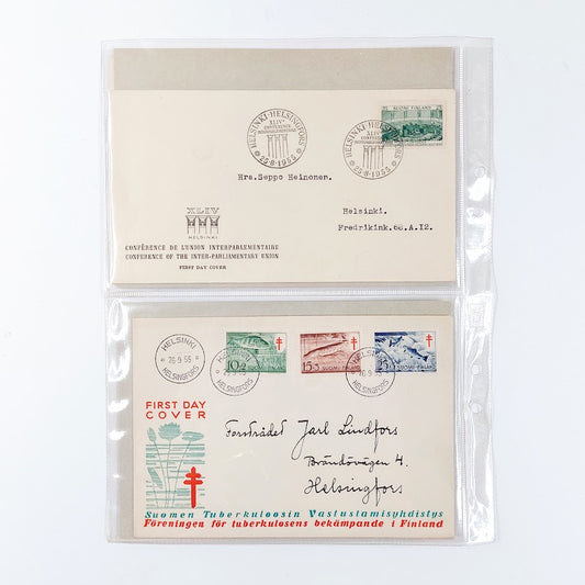 Ensipäiväkuoret 1955 4kpl