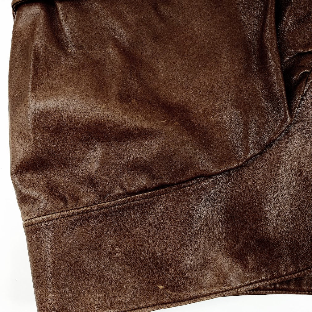 FinLed Finnish Leather Design vintage nahkatakki koko M