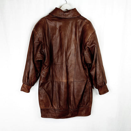 FinLed Finnish Leather Design vintage nahkatakki koko M