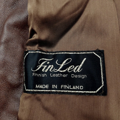 FinLed Finnish Leather Design vintage nahkatakki koko M