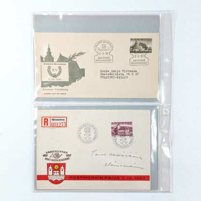 Ensipäiväkuoret 1956 - 1957 4kpl