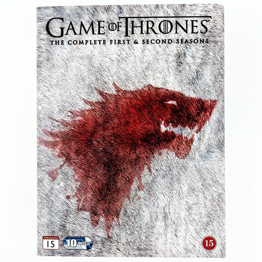 Game of Thrones The Complete First & Second Seasons DVD 10 levyä