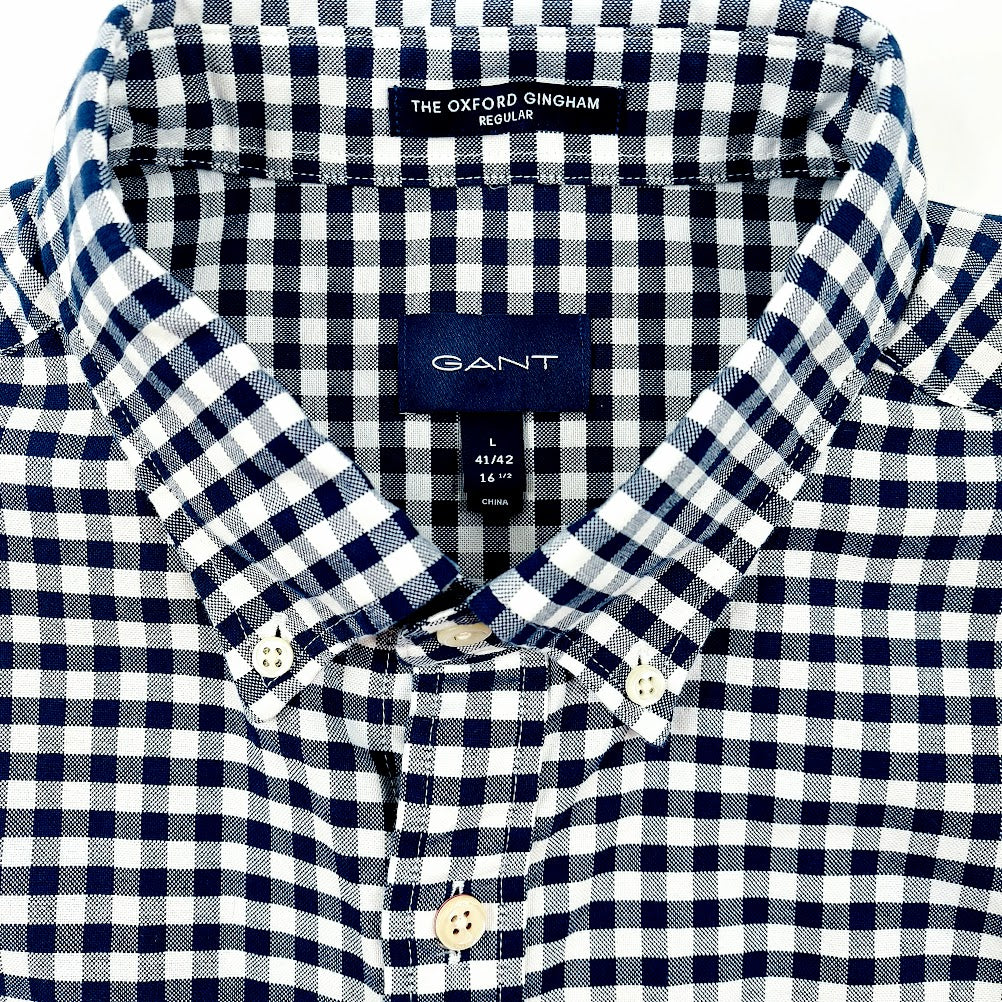 Gant The Oxford Gingham Regular kauluspaita koko L