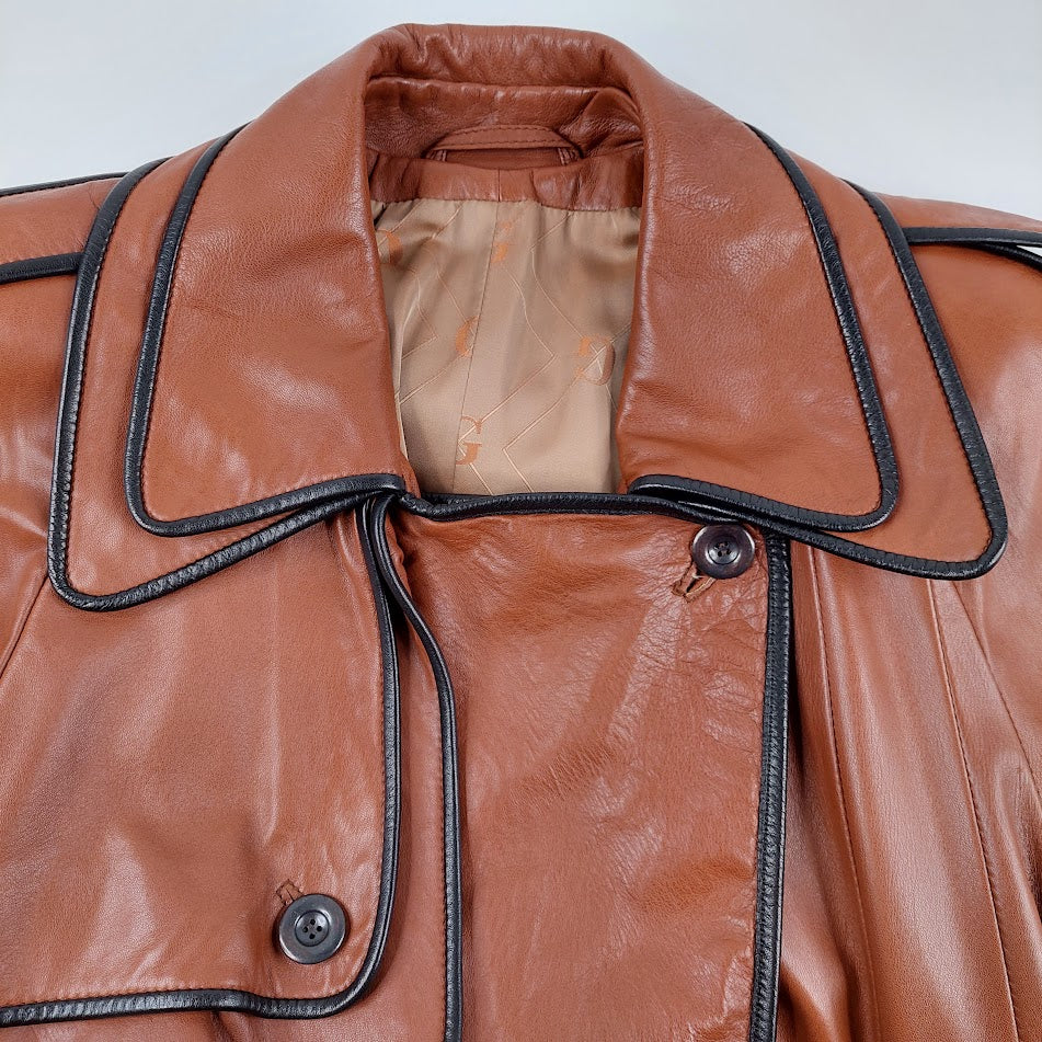 Grünstein G Couture vintage trenssinahkatakki koko XXL