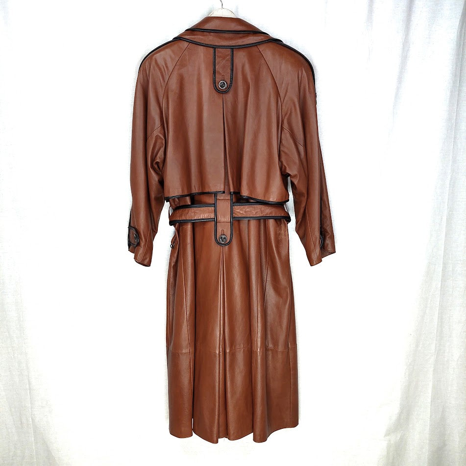 Grünstein G Couture vintage trenssinahkatakki koko XXL
