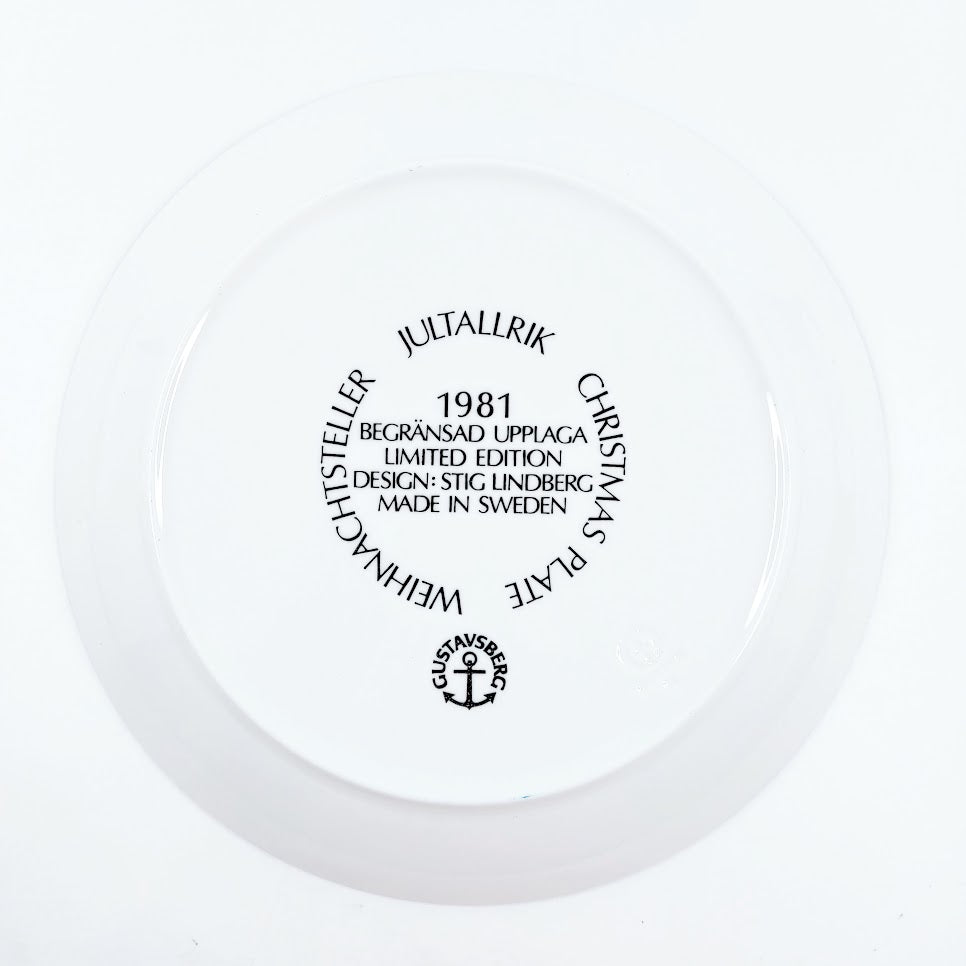 Gustavsberg joululautanen 1981