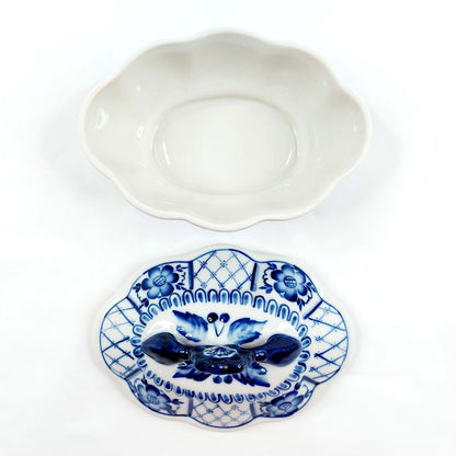 Gzhel kannellinen kulho 14,5 cm