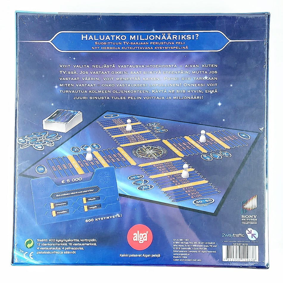 Alga: Haluatko Miljonääriksi lautapeli