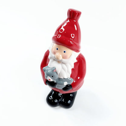 IKEA Vinter 2020 keraaminen joulupukki ja kissa 24 cm