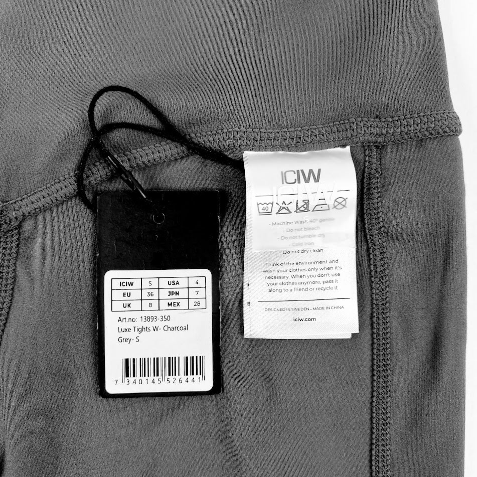 Icaniwill Luxe Tights W-Charcoal urheilulegginsit koko S