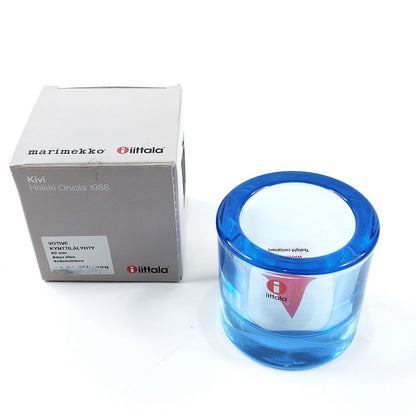 Iittala - Marimekko Kivi tuikkulyhty vedensininen