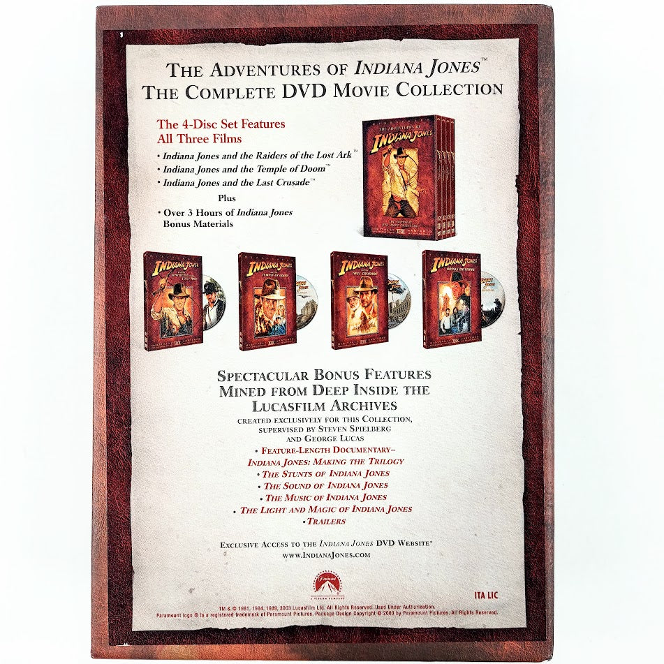Indiana Jones - The Complete DVD Movie Collection 4DVD