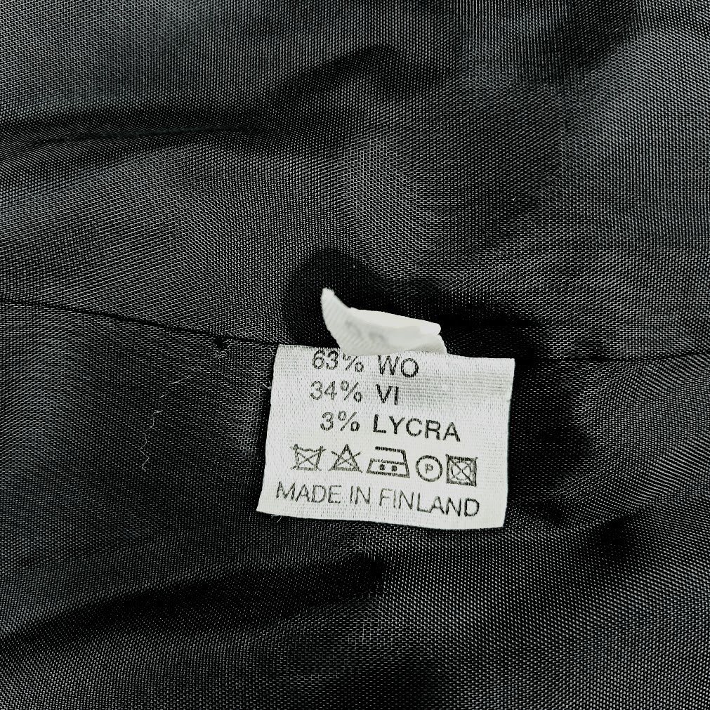 Irja Leimu pitkä villakangasjakku koko 38