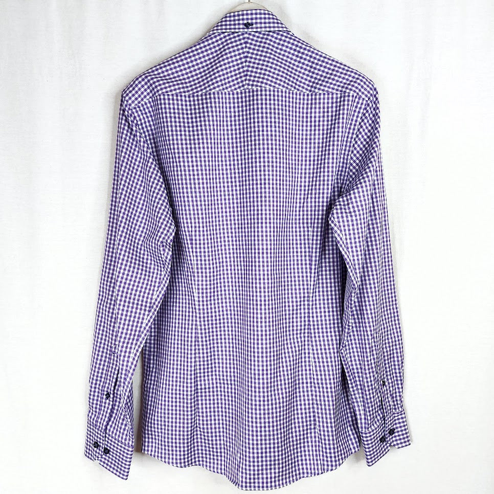 J. Harvest & Frost Purple Bow 41 Slim kauluspaita koko L