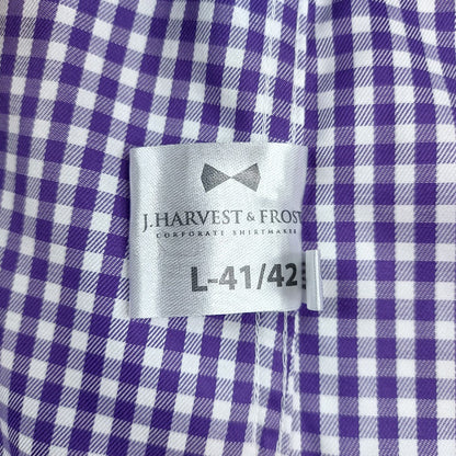 J. Harvest & Frost Purple Bow 41 Slim kauluspaita koko L