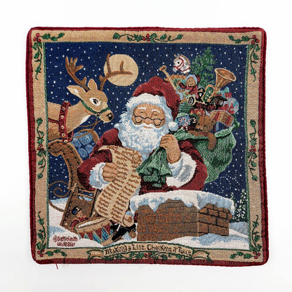 Jouluinen gobeliinityynynpäällinen Joulupukki 39x39 cm