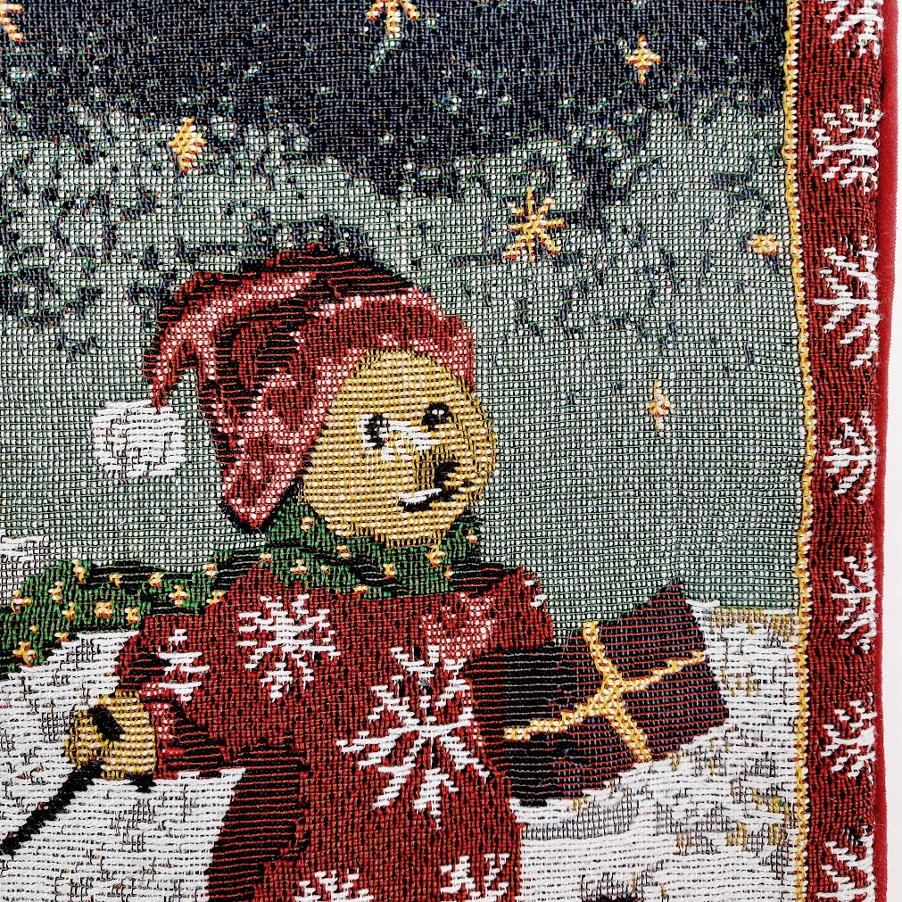 Jouluinen gobeliinityynynpäällinen Nallet 38x38 cm