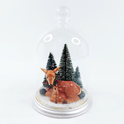 Joulukoriste peurat lasikuvussa 16 cm