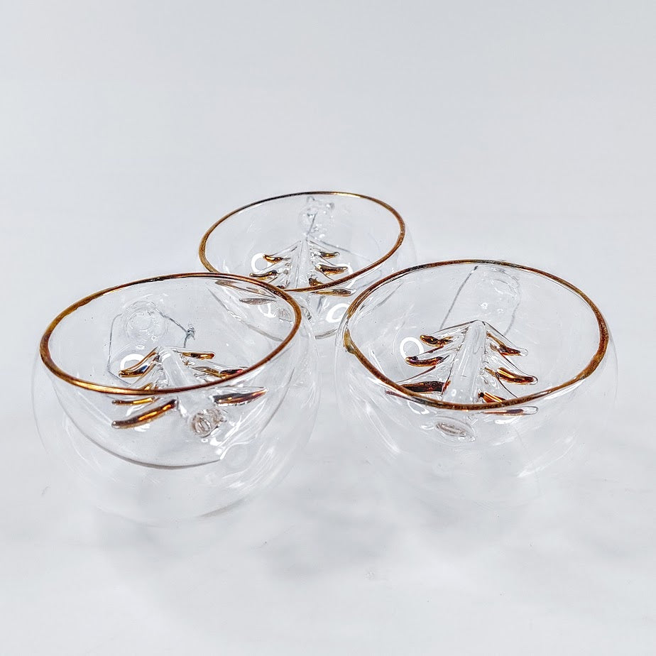 Lasiset joulupallokoristeet 3kpl