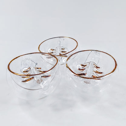 Lasiset joulupallokoristeet 3kpl