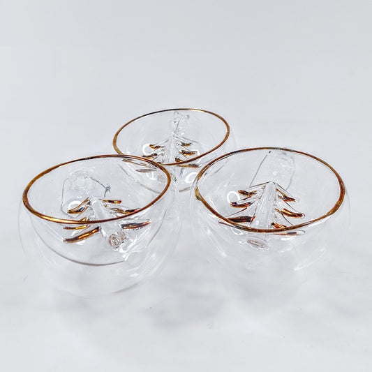 Lasiset joulupallokoristeet 3kpl