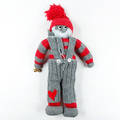 Neulottu joulutonttukoriste