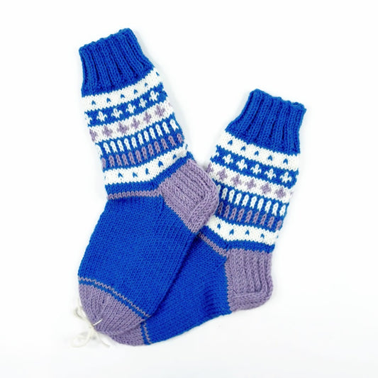 Käsintehdyt villasukat koko 35 - 37