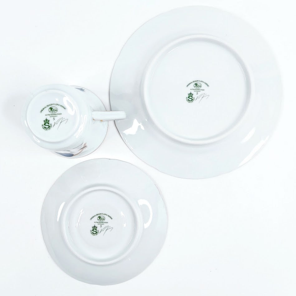 Hutschenreuther Flora Nordic kahvikuppisetti 18 osaa