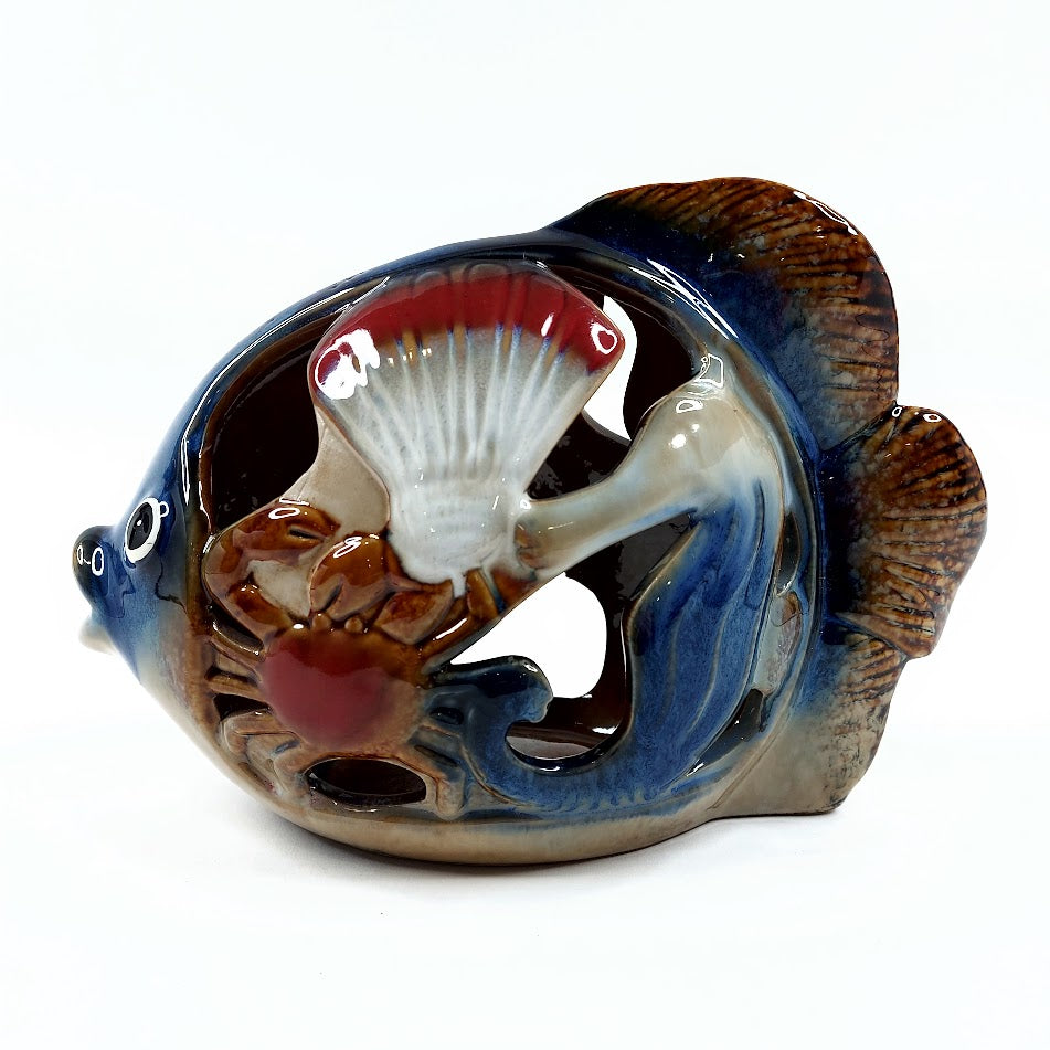 Keraaminen kala tuikkulyhty 23,5 cm