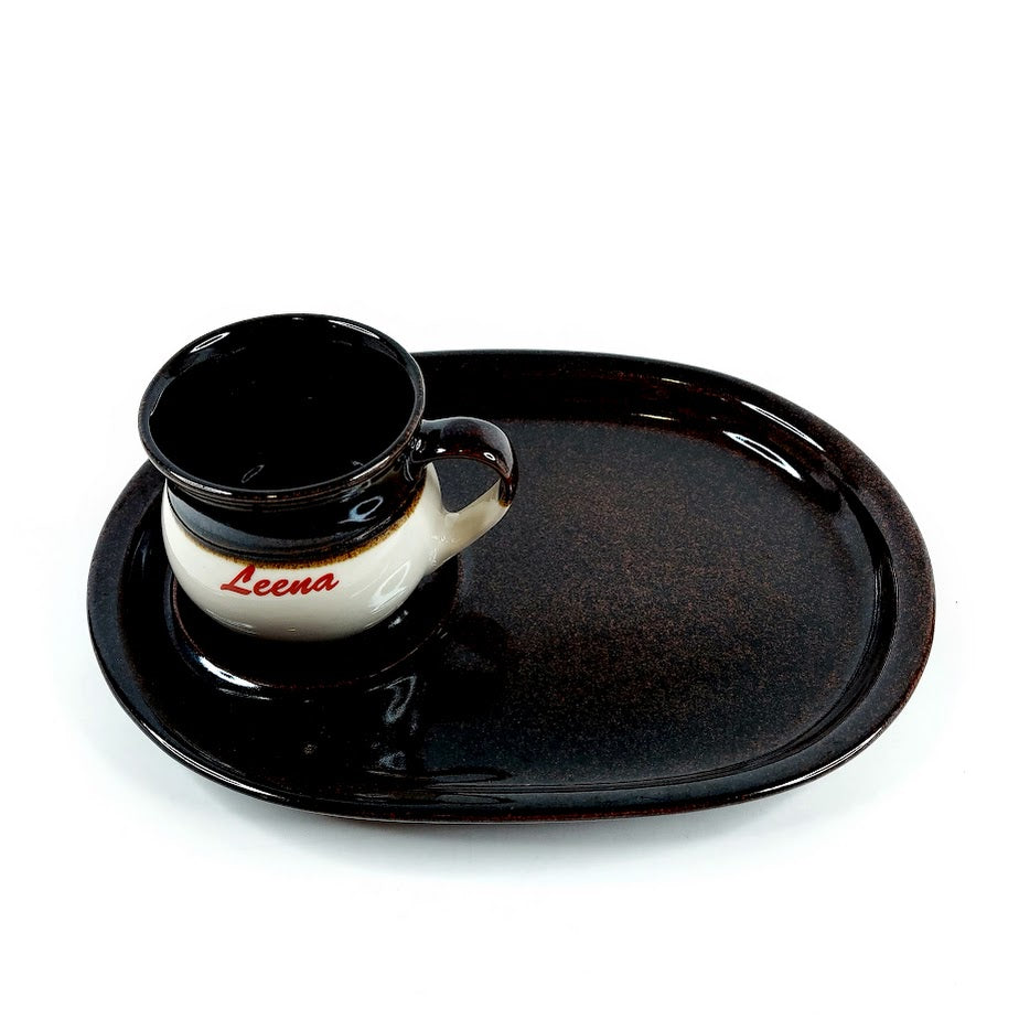 Kermansavi Heinä nimimuki Leena aamiaissetti 2 osaa