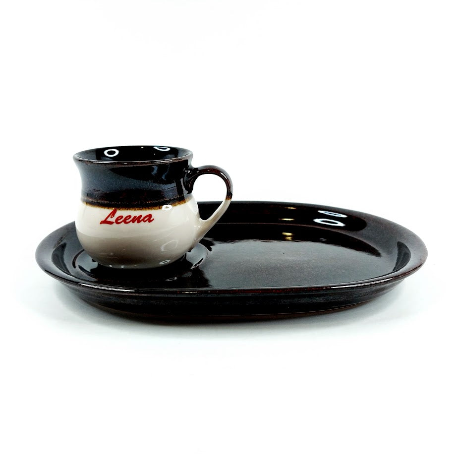 Kermansavi Heinä nimimuki Leena aamiaissetti 2 osaa