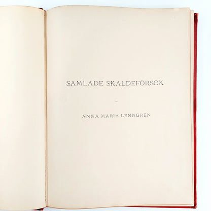 Kirja Anna Maria Lenngren Samlade skaldeförsök