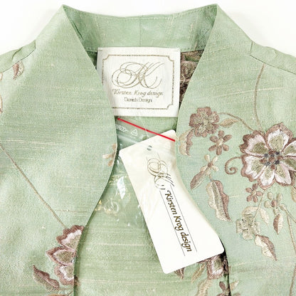 Kirsten Krog Design lyhythihainen silkkijakku koko 48