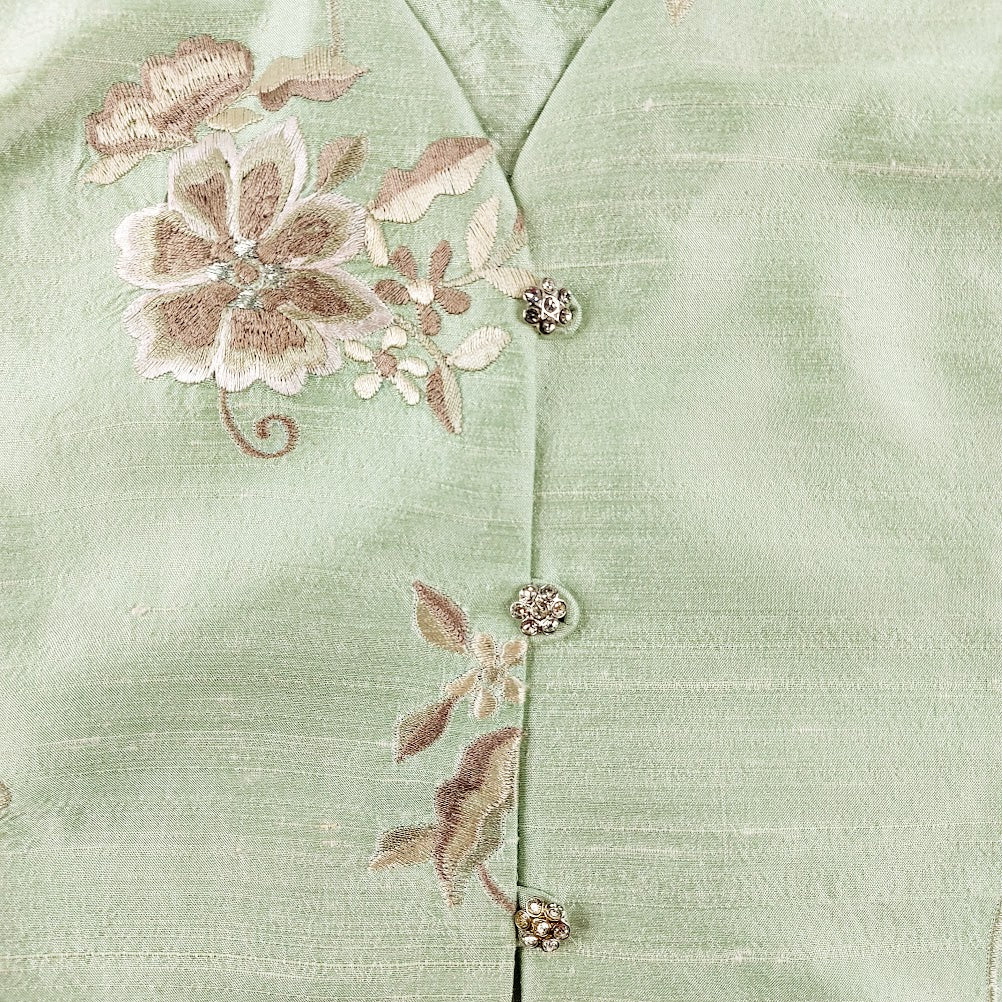 Kirsten Krog Design lyhythihainen silkkijakku koko 48