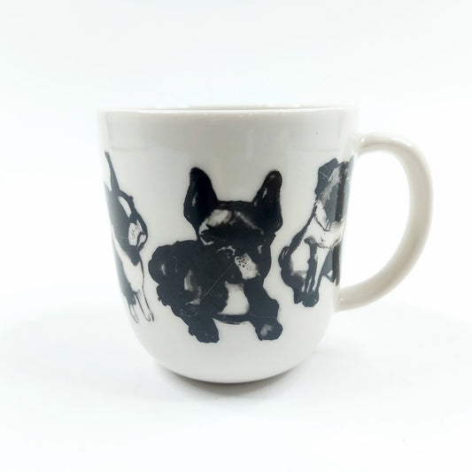 Kultakeramiikka Mopsi ja Bulldog muki