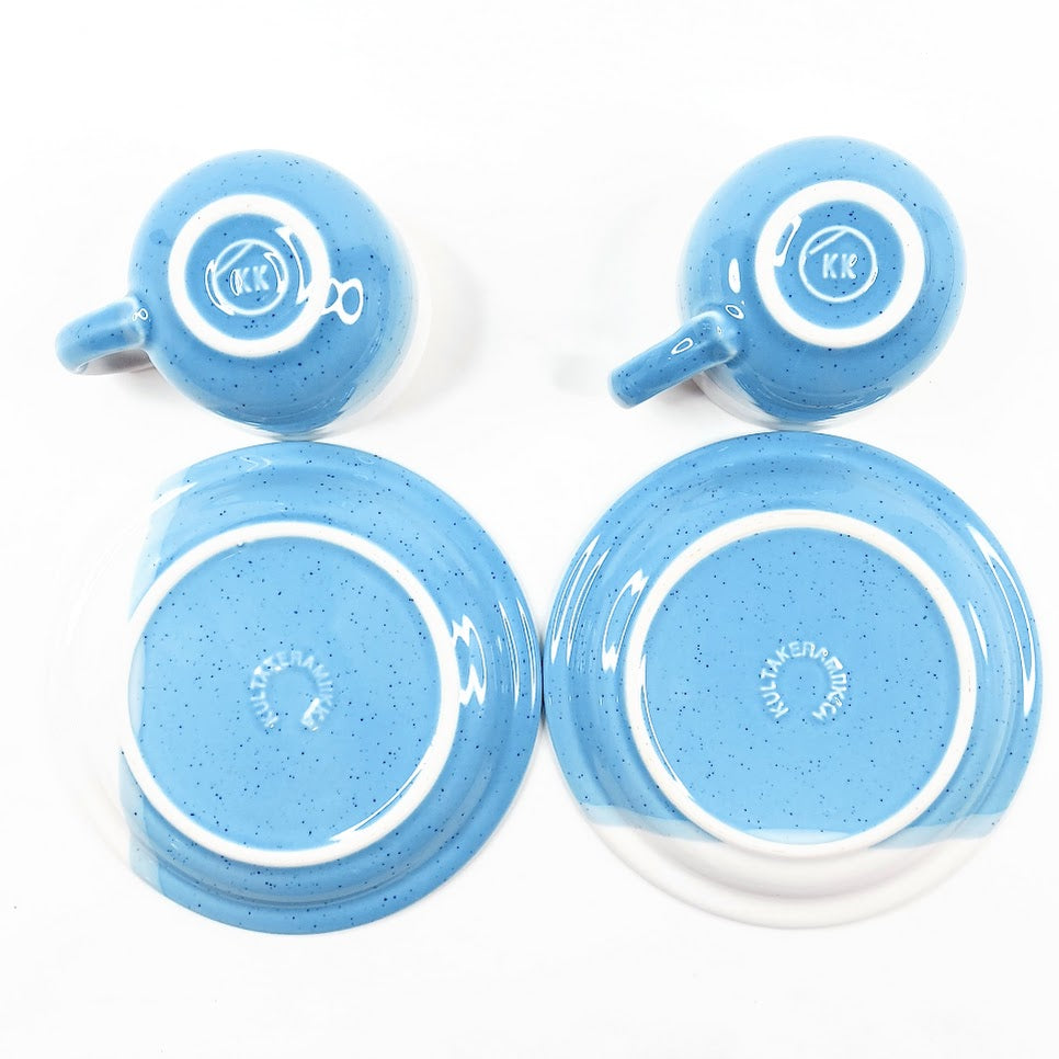 Kultakeramiikka kahvikuppisetti 4 osaa