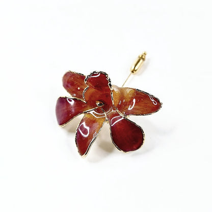 La Belle Collection orkidea rintakoru 24k kultauksella