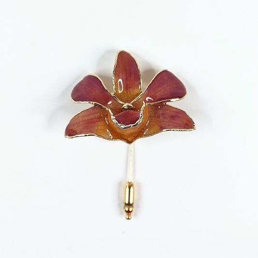 La Belle Collection orkidea rintakoru 24k kultauksella