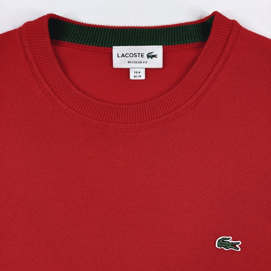 Lacoste Regular Fit puuvillaneulepusero koko M