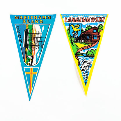 Langinkoski ja Mariehamn mini matkailuviirit