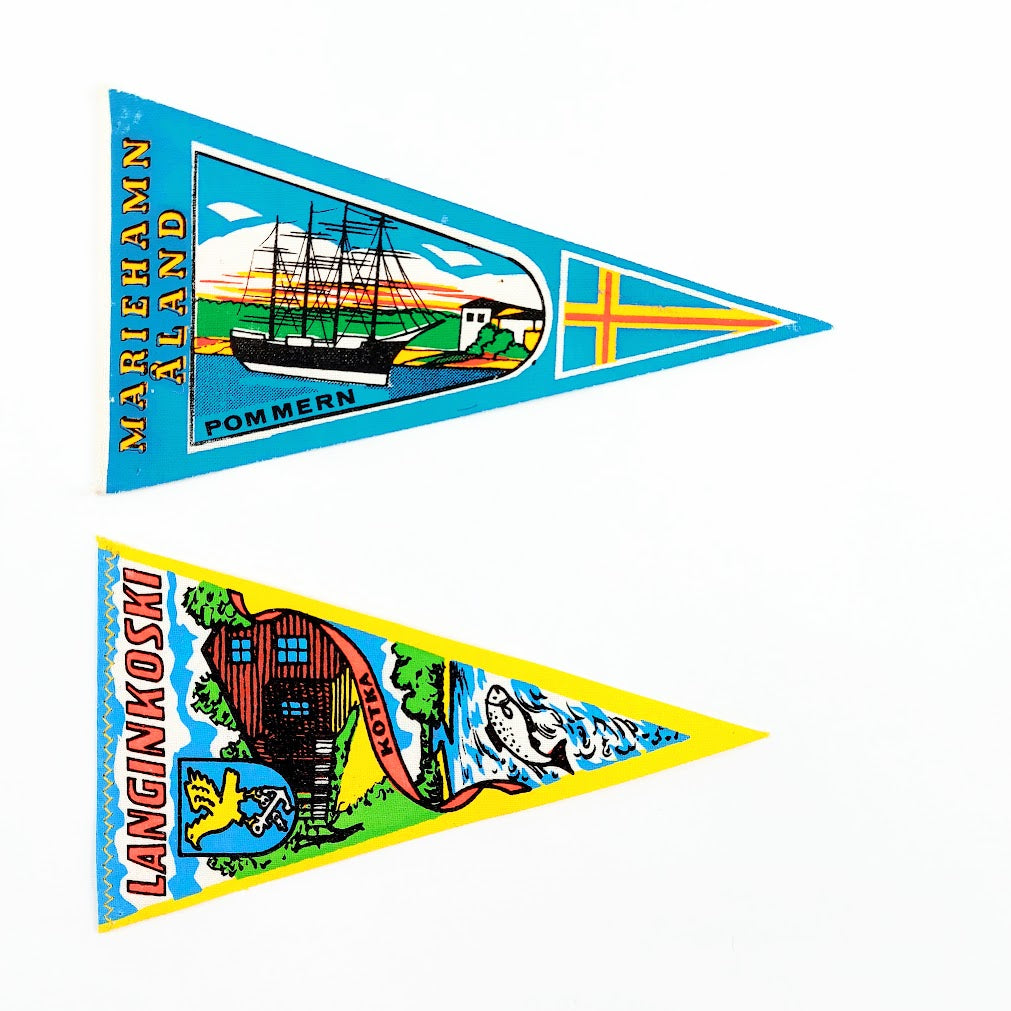 Langinkoski ja Mariehamn mini matkailuviirit