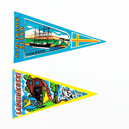 Langinkoski ja Mariehamn mini matkailuviirit