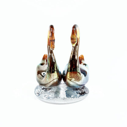 Lasinen joutsenpari 8,5 cm