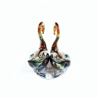 Lasinen joutsenpari 8,5 cm