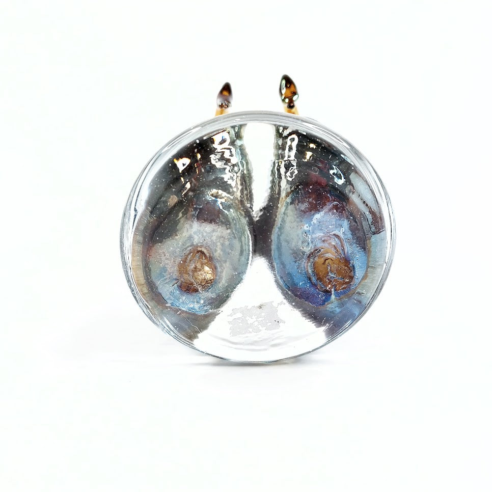 Lasinen joutsenpari 8,5 cm