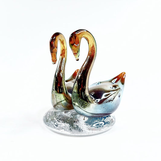 Lasinen joutsenpari 8,5 cm