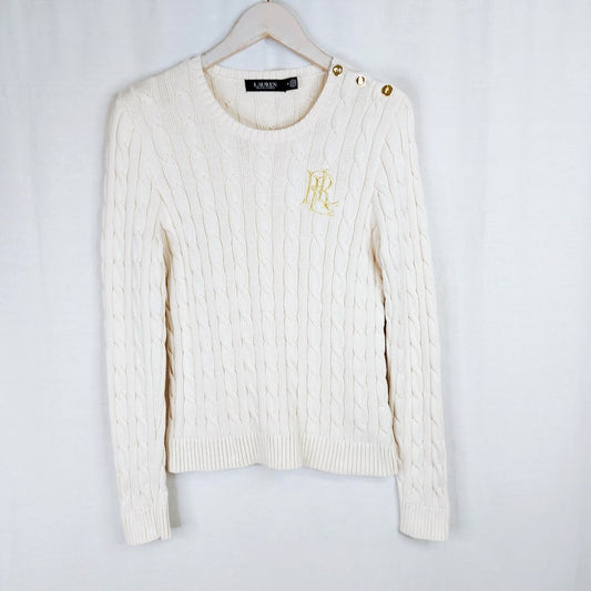 Lauren Ralph Lauren puuvillaneulepusero koko M